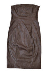 7 For All Mankind - Strapless Pleather Midi