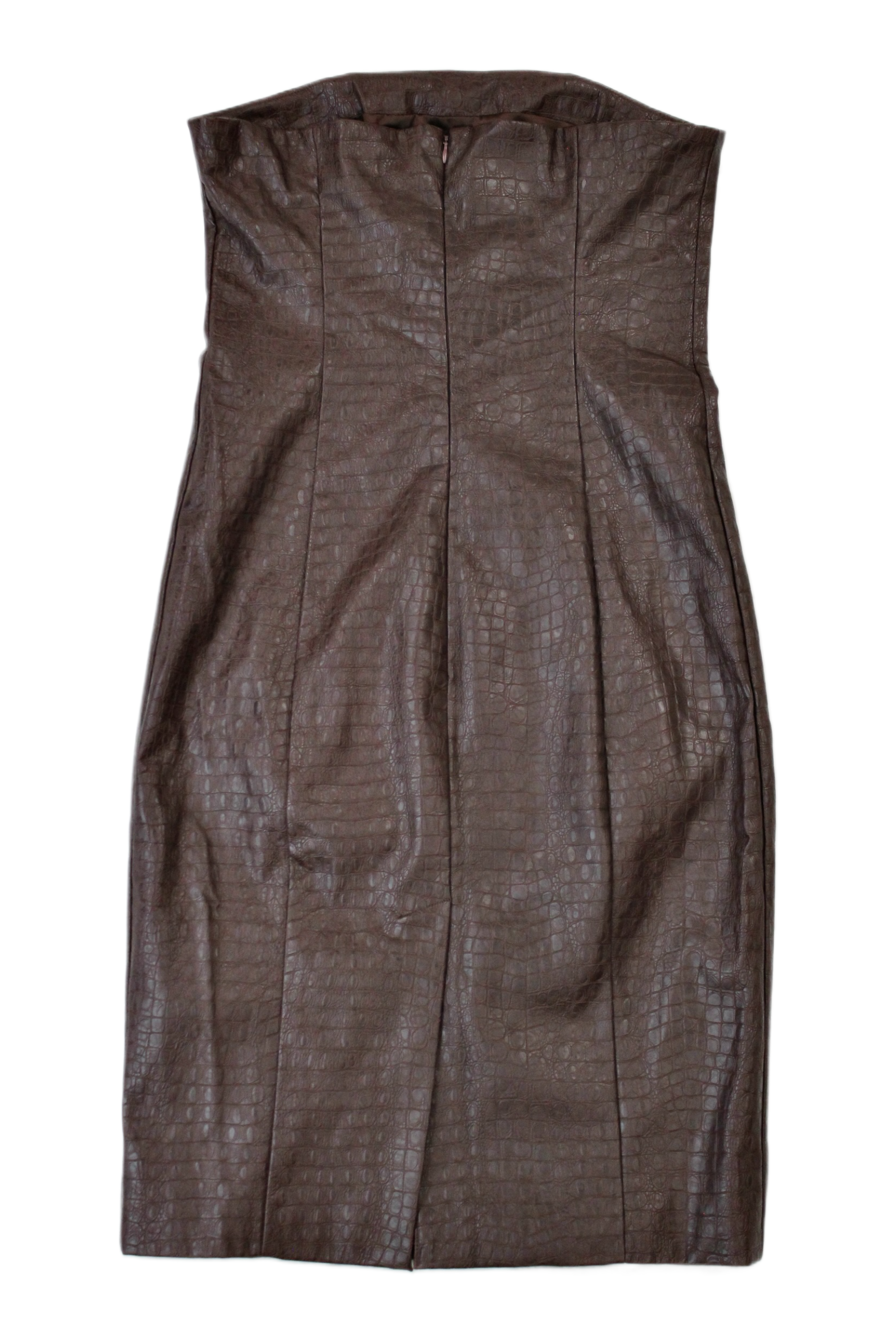 7 For All Mankind - Strapless Pleather Midi