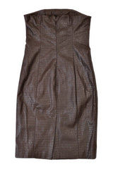 7 For All Mankind - Strapless Pleather Midi