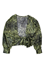 Alpha 60 - Snake Satin Crop