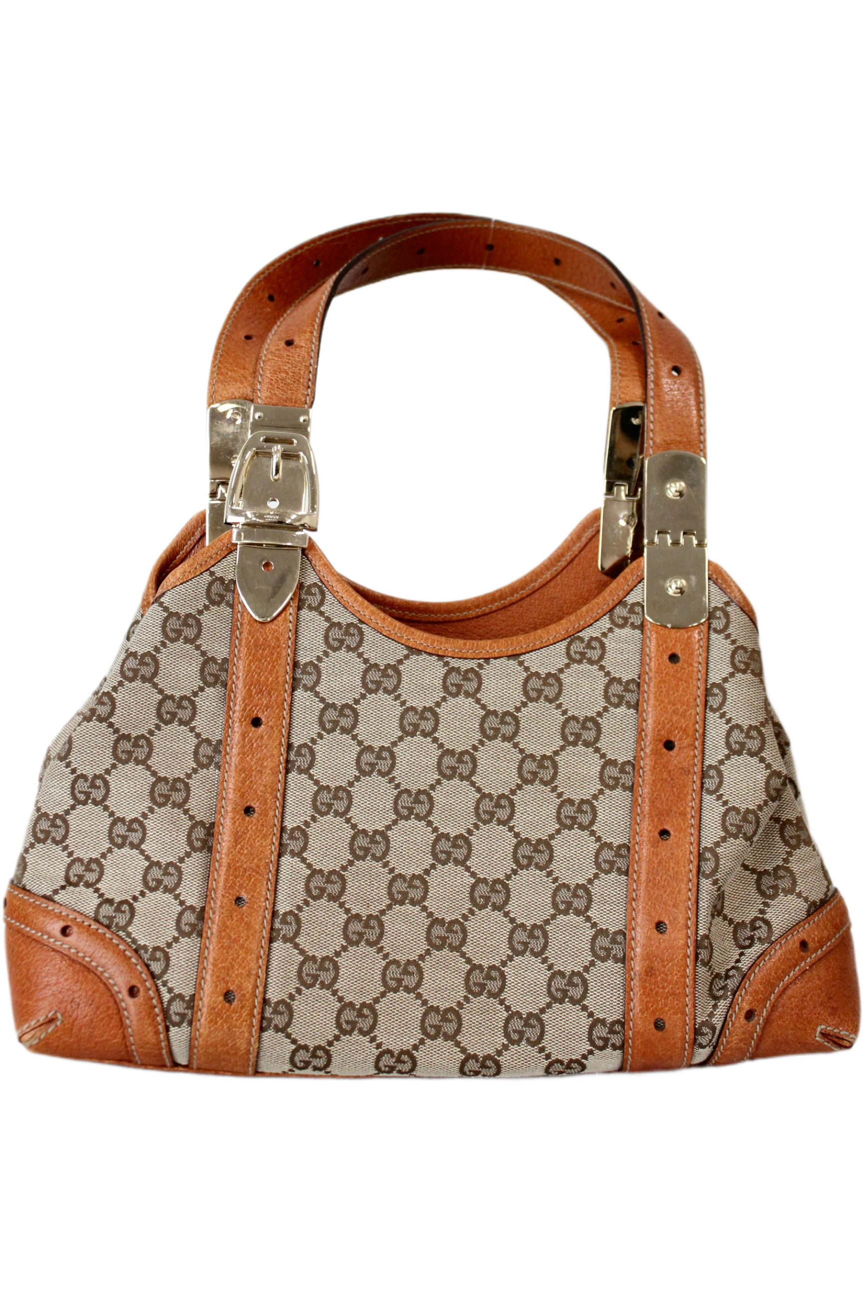 Gucci - Vintage Monogram & Buckle Bag