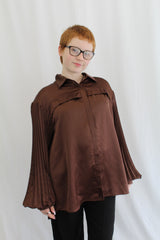 Pearl + Sea - Pleated Long Sleeve NWT