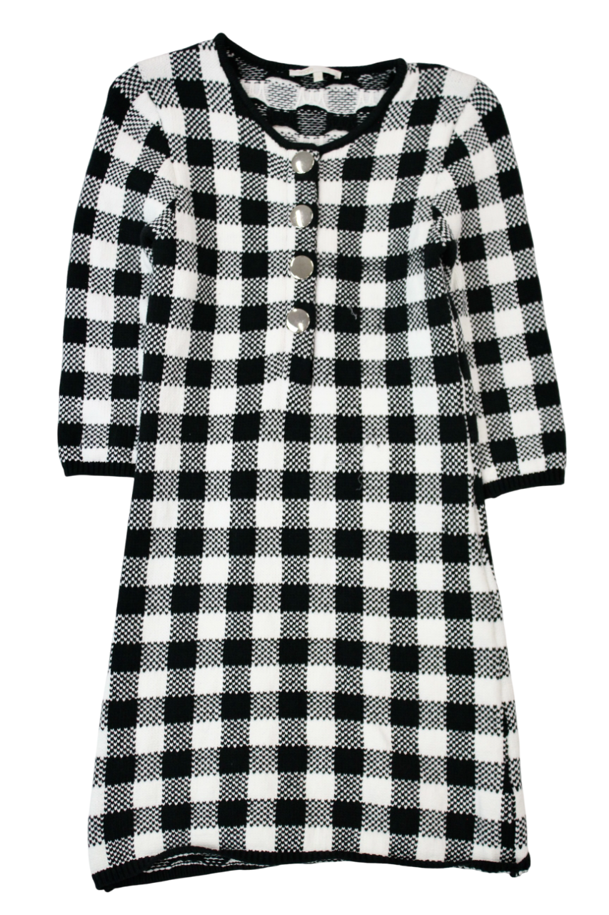 Maje - Knitted Checkerboard Dress