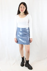 Superette - Croc Pleather Mini Skirt
