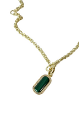 Edge Of Ember - "Charlotte Collins Modular Malachite" Necklace