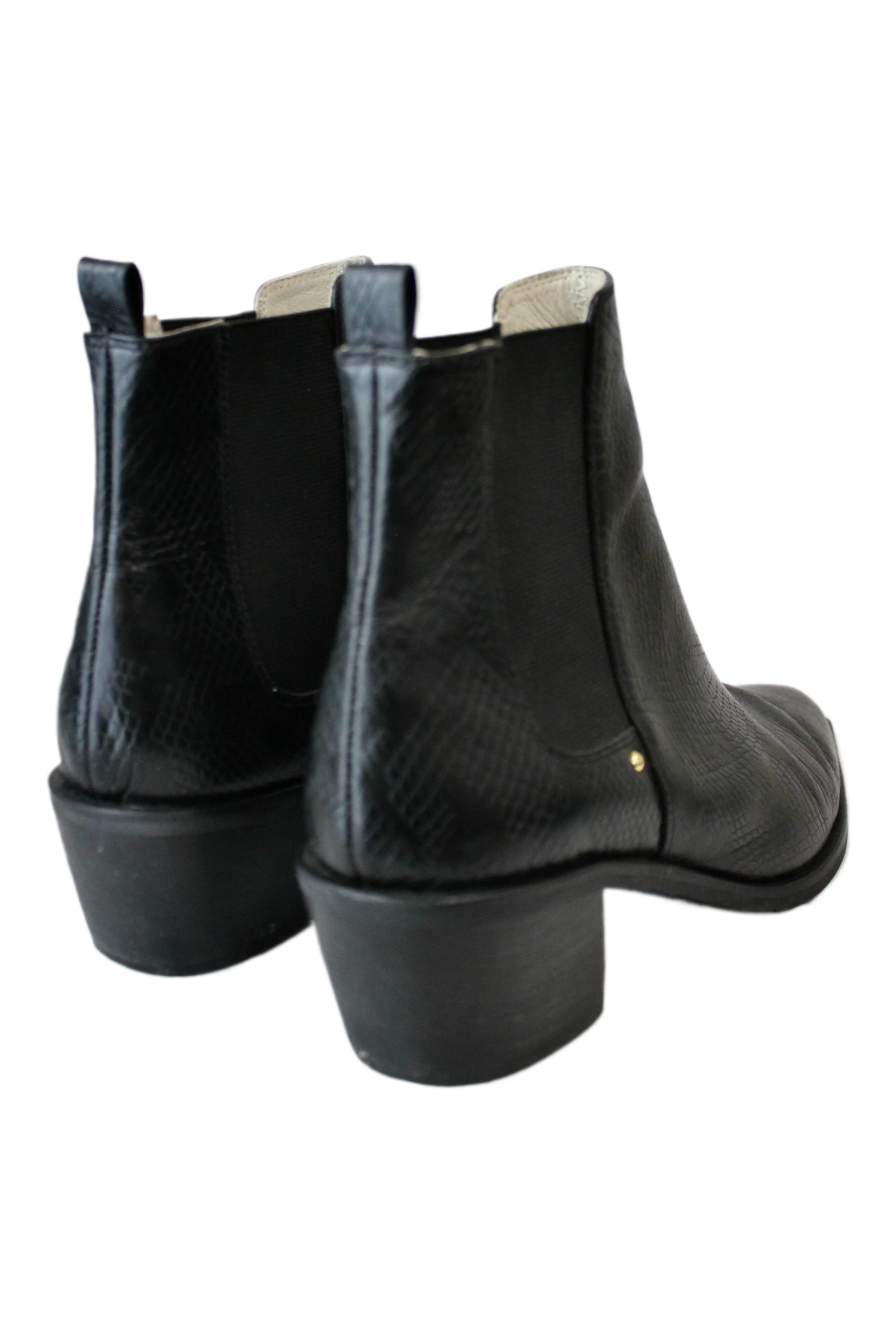 Chaos & Harmony - Reptile Texture Ankle Boots