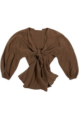 Ruby - Long Sleeve Tie Top