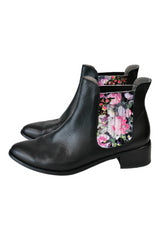 Isabella - Floral Chelsea Boots