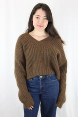 Anine Bing - Marlowe Cropped Knit Sweater