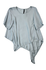 Taylor - Asymmetrical Satin T-Shirt