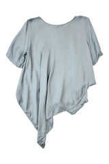 Taylor - Asymmetrical Satin T-Shirt