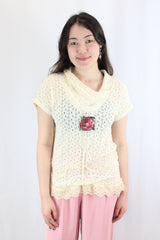 Lace - Knit Patchwork Top