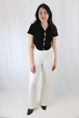 Zara - Textured Straight Leg Pant