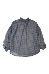 Moochi Faithfully - Houndstooth Chiffon Blouse