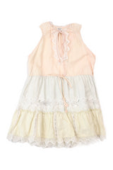 Hemant & Nandita - Tiered Lace Trim Dress