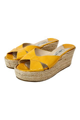 Jimmy Choo - Yellow Slip On Espadrilles