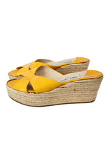 Jimmy Choo - Yellow Slip On Espadrilles