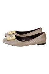 Tory Burch - Embellished leather ballet flats