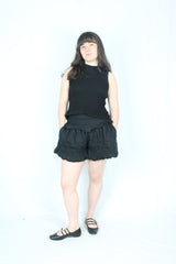 Aje - Frayed Linen Shorts