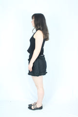 Aje - Frayed Linen Shorts