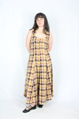 Daughters of India - Plaid Maxi Dress