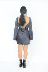 Isalis - Navy Stefan Cowl Dress