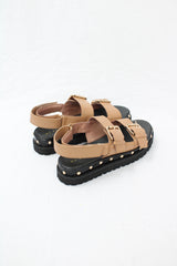 Mi Piaci - Buckle Stud Sandals