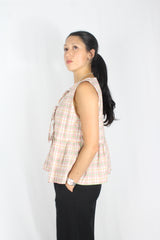 Plaid Tie Top