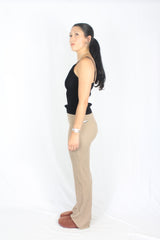 Aimn - Toffee Ease Ribbed Pants