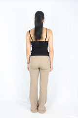 Aimn - Toffee Ease Ribbed Pants