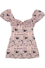 Realisation - Newspaper Print Mini Dress