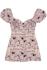 Realisation - Newspaper Print Mini Dress