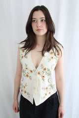 Floral Embroidered Vest
