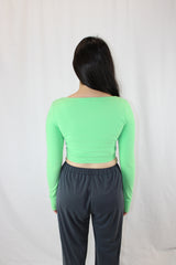 Saski Collection - Cropped Button Up Top