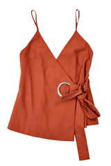 C/MEO COLLECTIVE - Eyelet Wrap Top