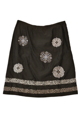 Ann Taylor Loft - Embroidered Silk Blend Skirt