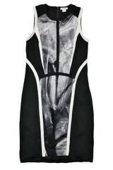 Helmut Lang - Abstract Satin Mini Dress