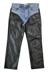 Agolde - Leather Panel Jeans