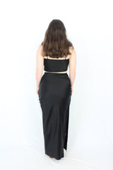 Liam - Satin Split Skirt