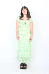 Mint Vanilla - Flower Mesh Dress