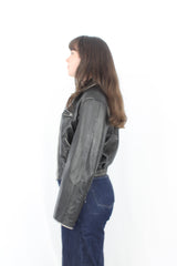 Pink Diamond - Cropped Pleather Jacket