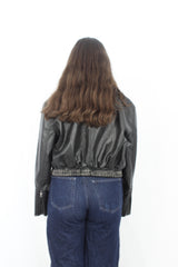 Pink Diamond - Cropped Pleather Jacket