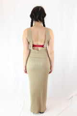 Subtitled - Open Back Knit Maxi Dress