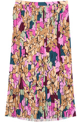 Dries Van Noten - Pleated Floral Midi Skirt