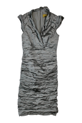 Nicole Miller - Metallic Gather Mini Dress