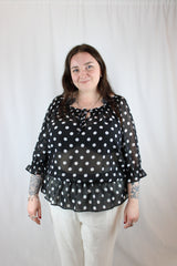 Molly-Jo - Sheer Polka Dot Blouse