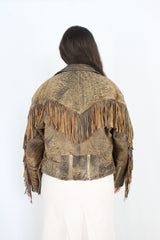 Vintage Leather Fringe Jacket