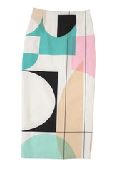Shona Joy - Geometric Print Midi Skirt