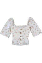 Reformation - Short Sleeve Floral Top