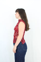 ASOS Design - Mock Neck Floral Top